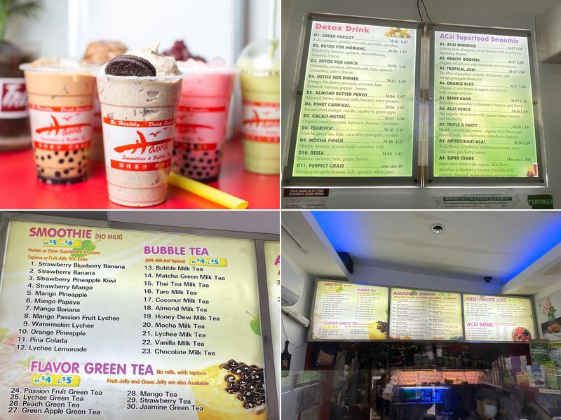 Hawa Smoothies & Bubble Tea Menu