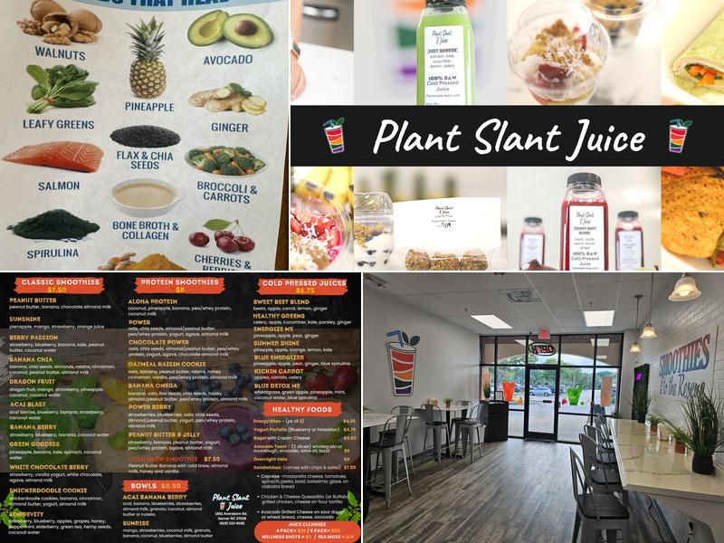 Plant Slant Juice Menu