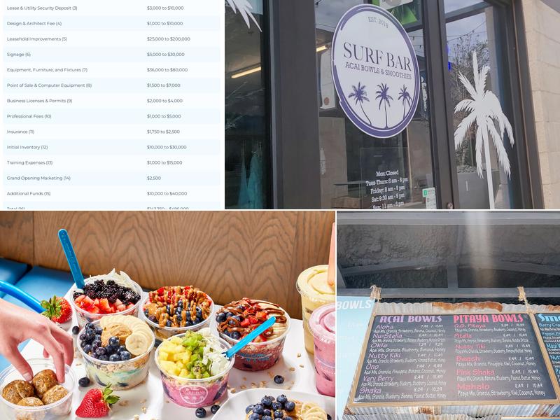 Surf Bar Menu