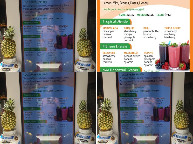 The Natural Juice Bar Menu