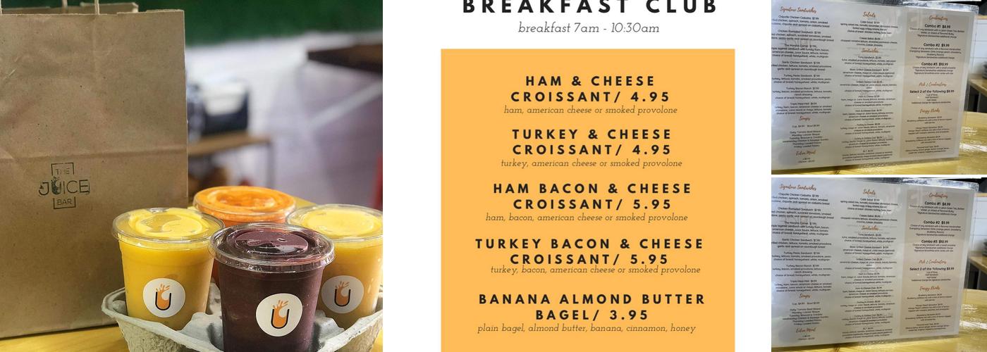 The Juice Bar MC Menu