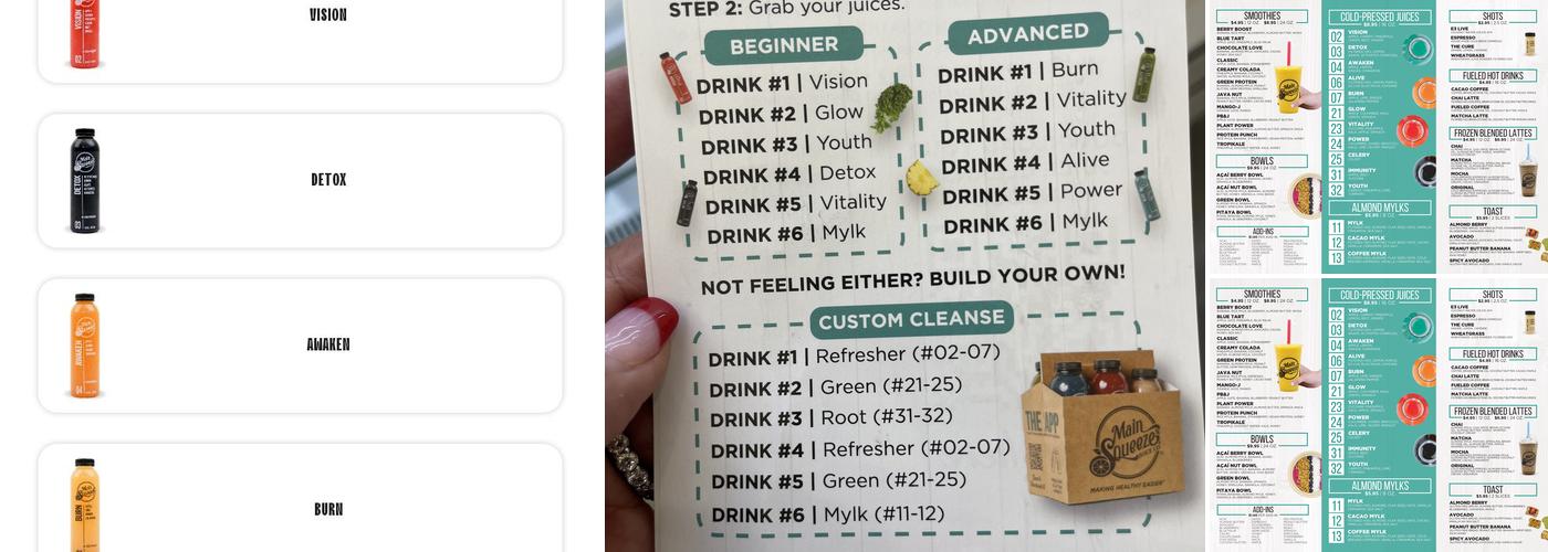 Main Squeeze Juice Co. Menu