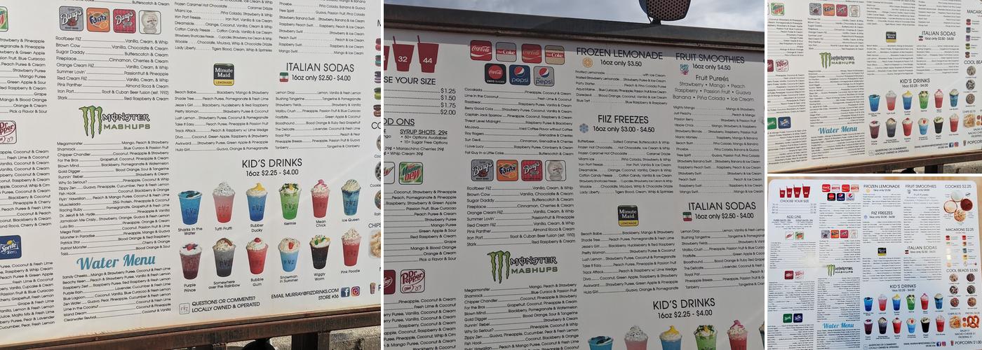 Fiiz Drinks Menu