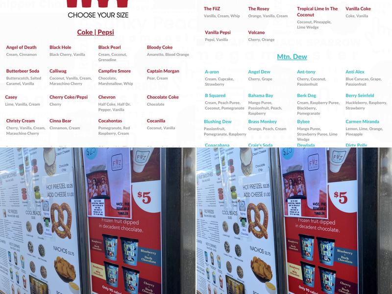 Fiiz Drinks Salem Menu