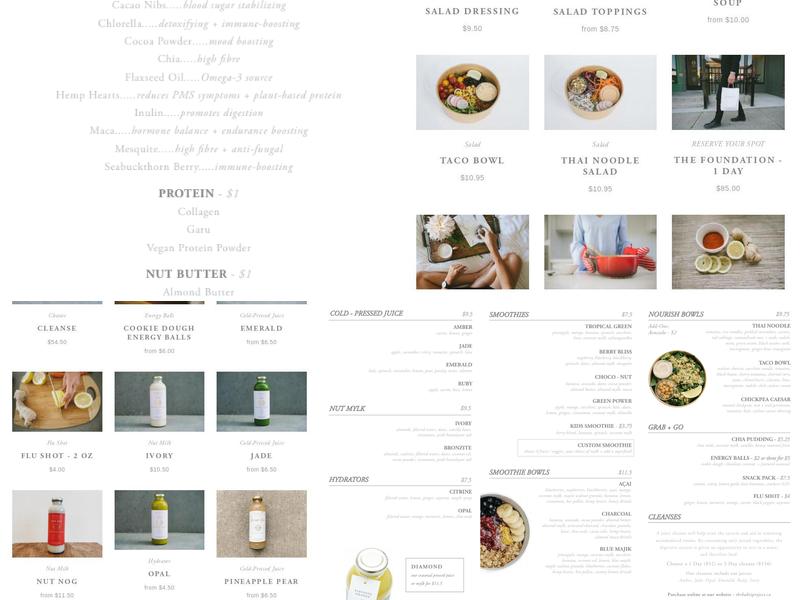 The Habit Project Menu