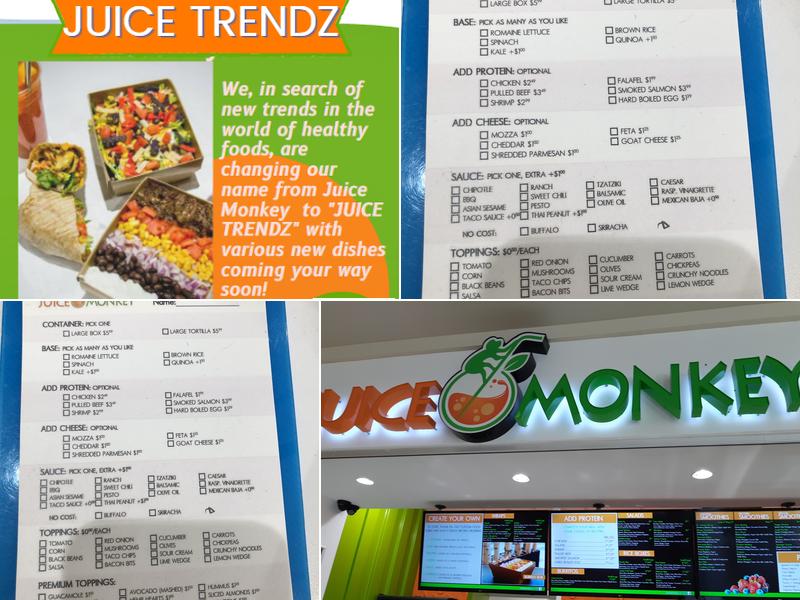 Juice Trendz Menu