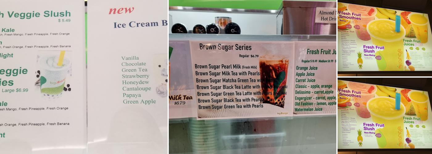Big Orange Menu