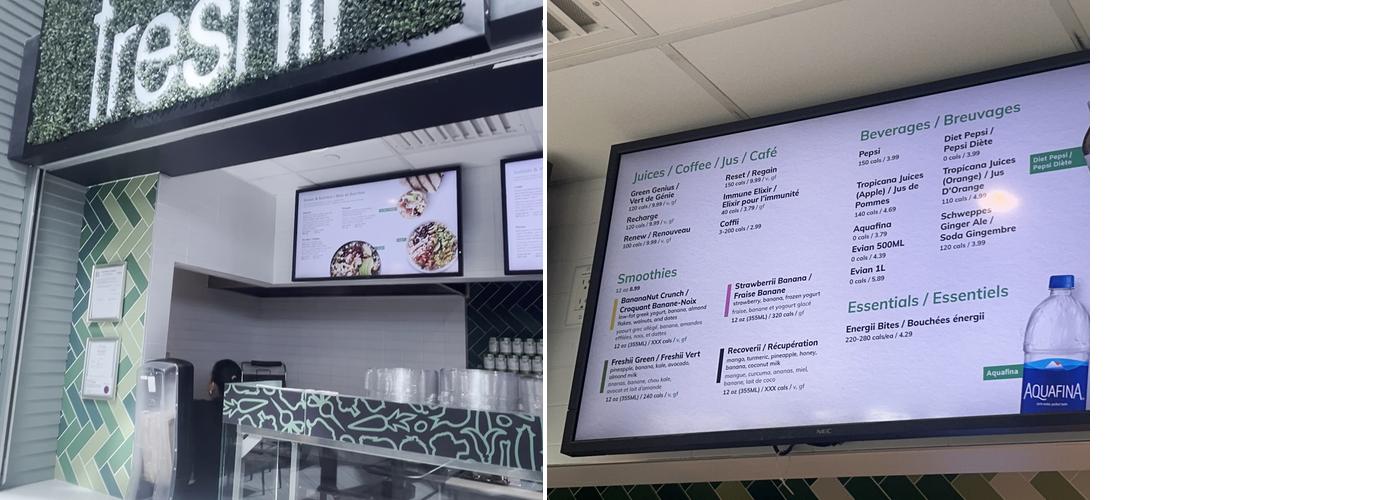 Freshii Menu