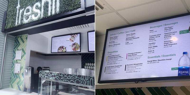 Freshii Menu