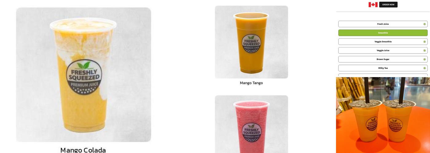 Freshly Squeezed Menu