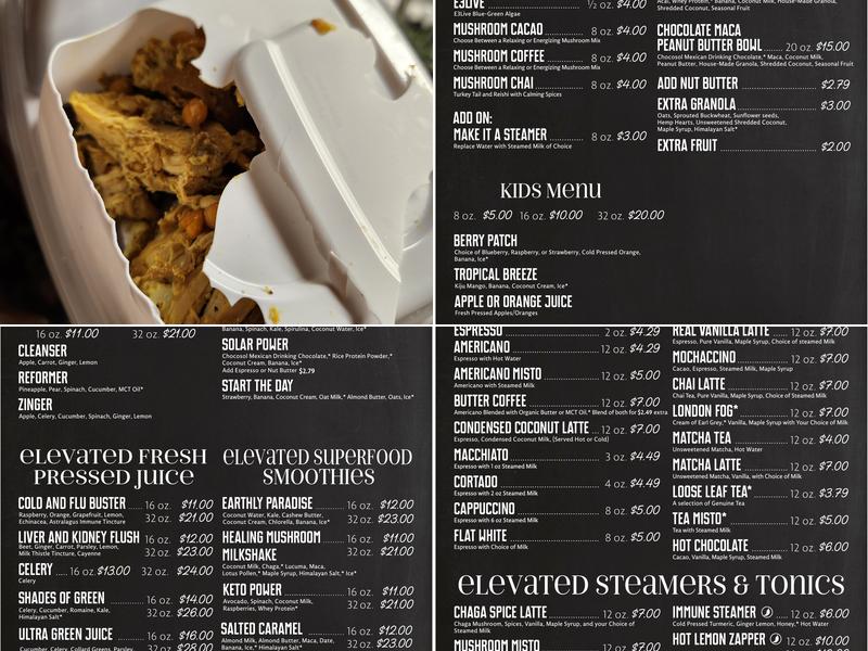 The Big Carrot Beach Community Market Menu