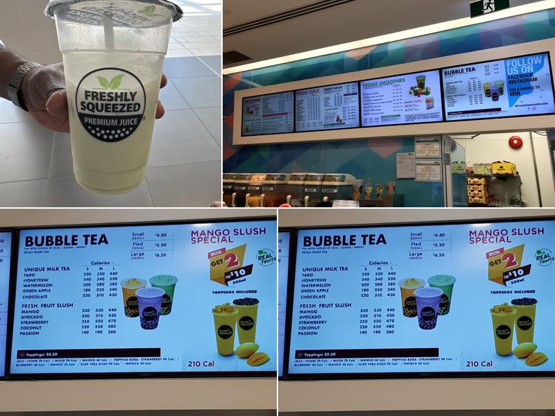 Freshly Squeezed Menu