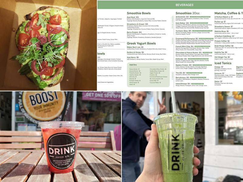 Drink Juice Co. Menu