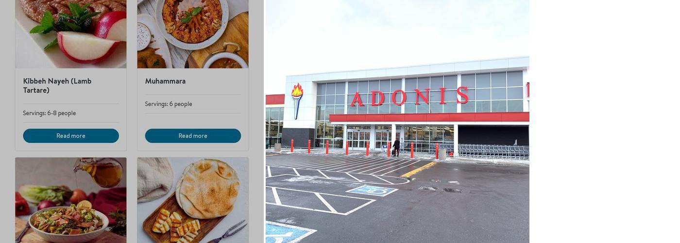 Adonis Menu