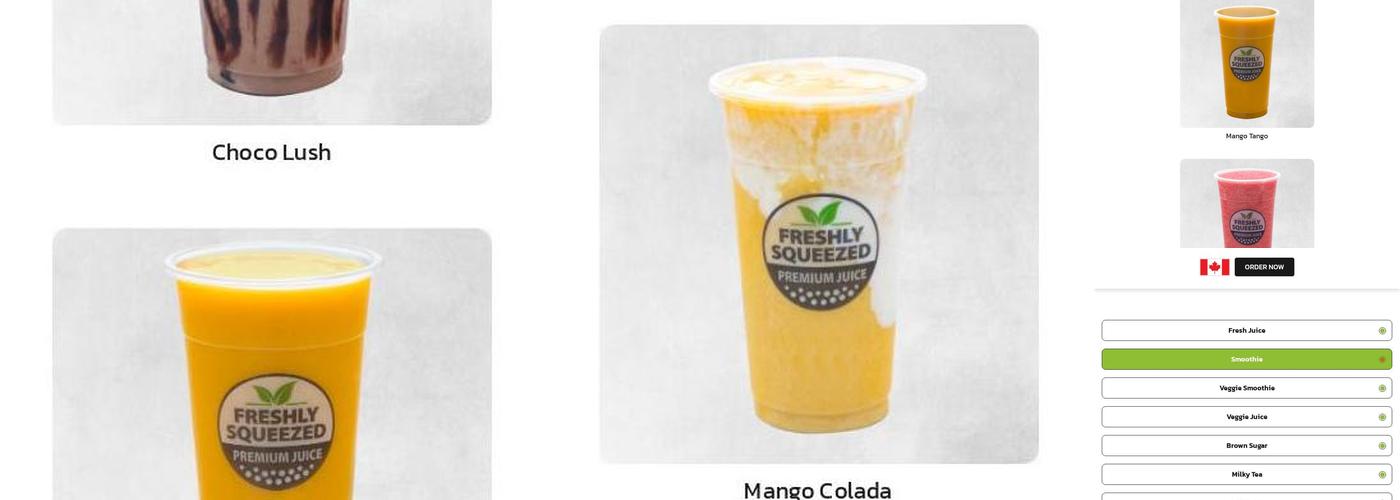 Freshly Squeezed Menu