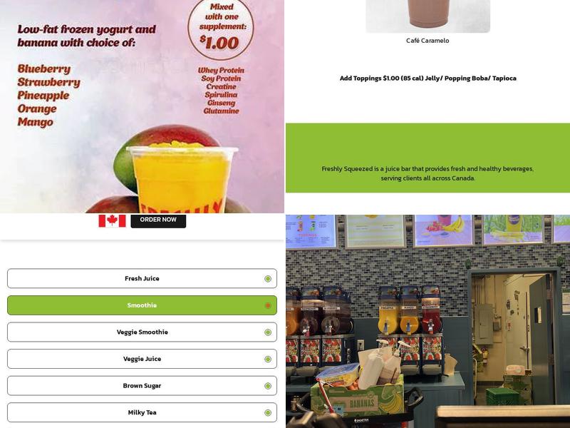 Freshly Squeezed Menu