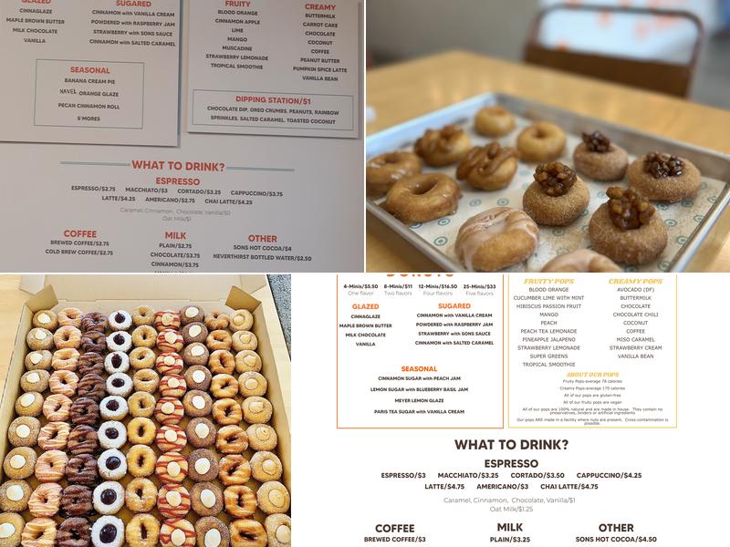 Sons Donuts Menu