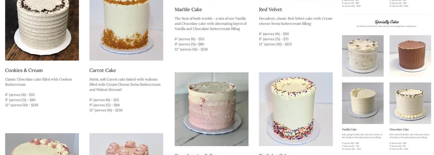More Sweets Menu