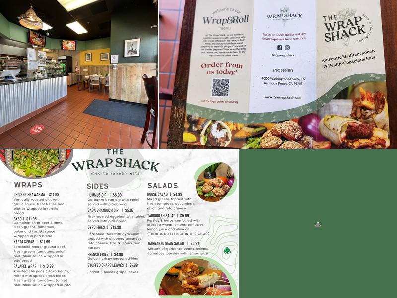 The Wrap Shack Menu