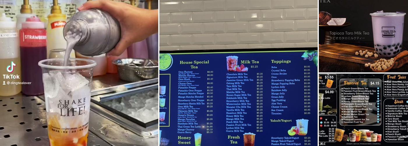 Ding Tea Oceanside Menu