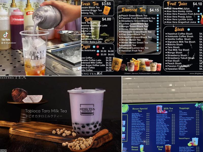 Ding Tea Oceanside Menu