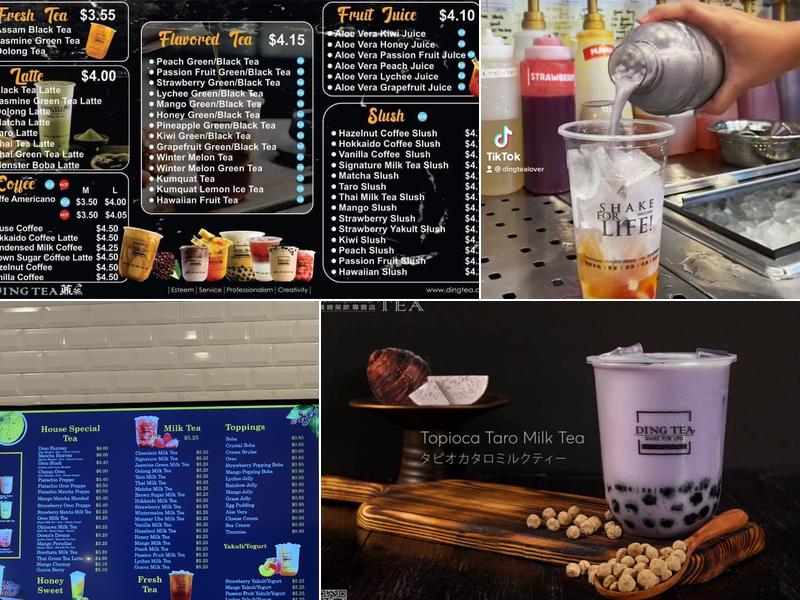 Ding Tea Oceanside Menu