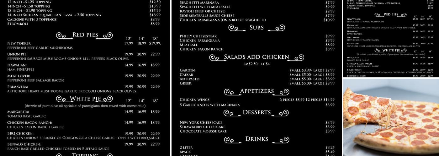 Pizza Union Menu