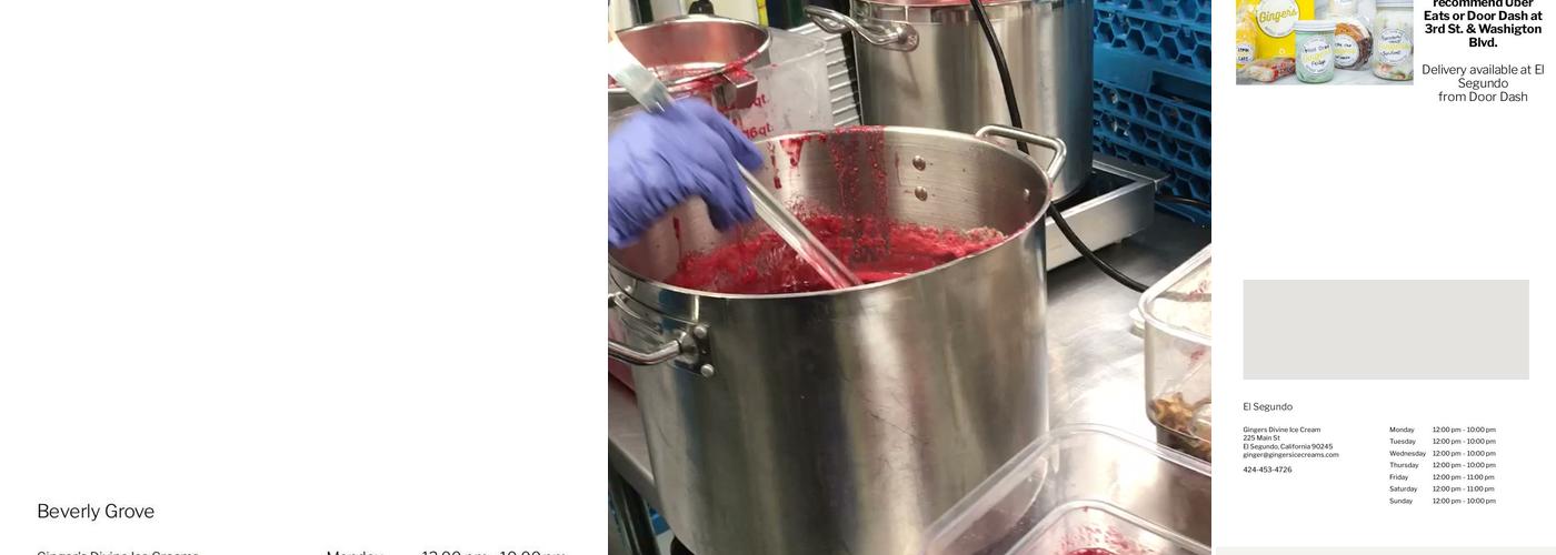 Ginger's Divine Ice Creams Menu