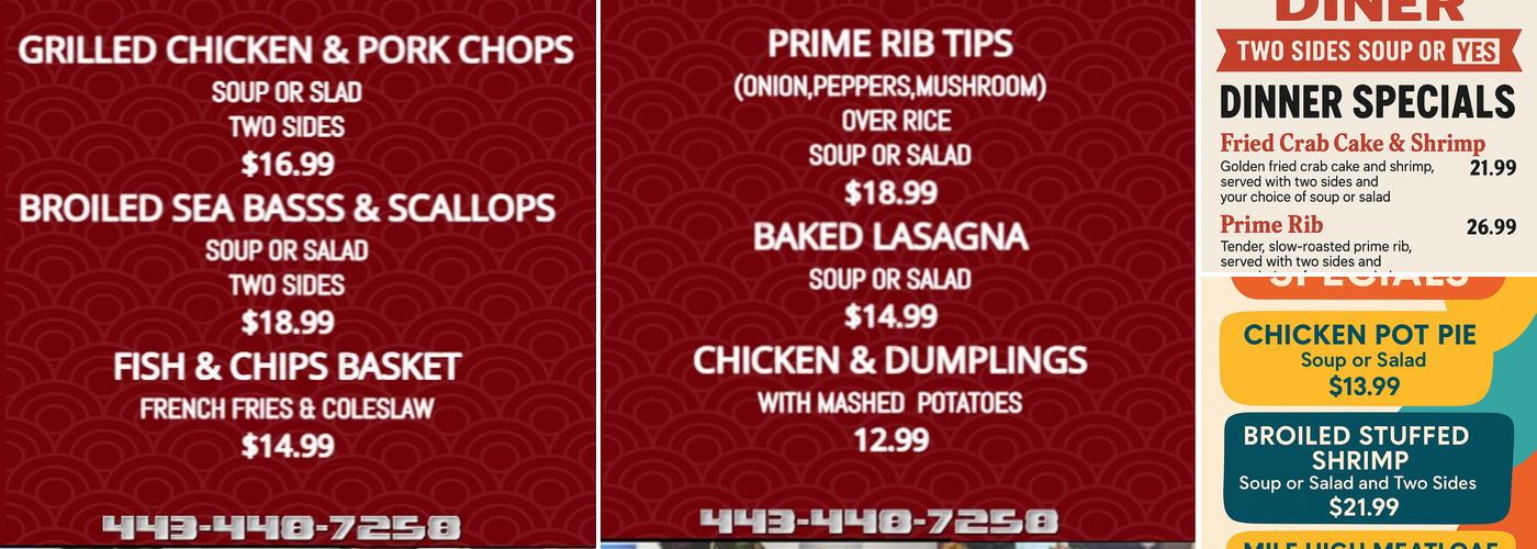 Denton Diner Menu