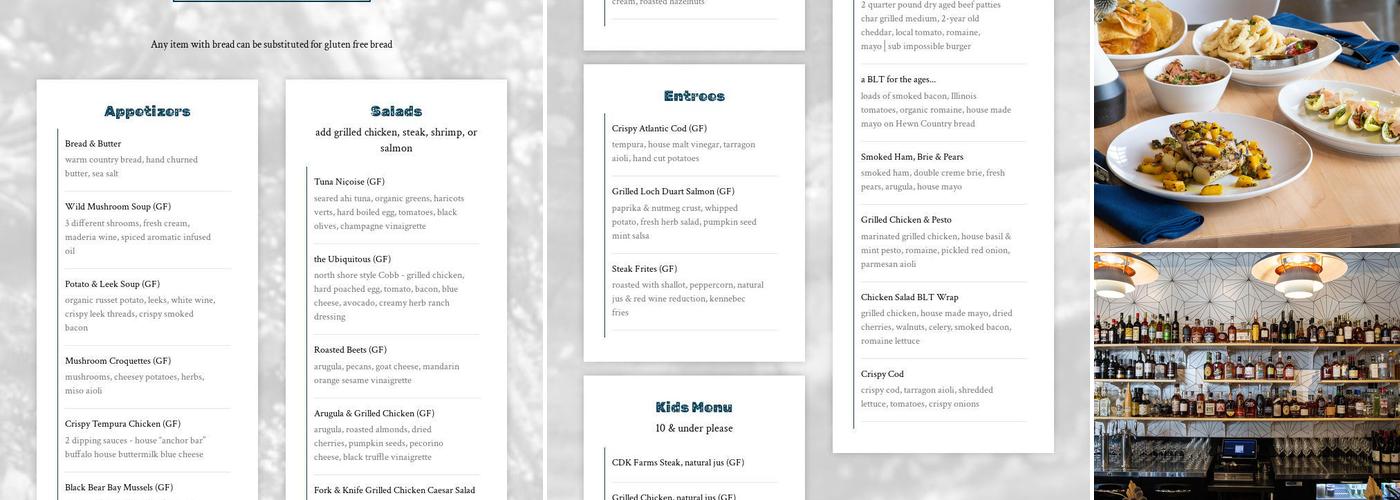 Everett Farms Menu