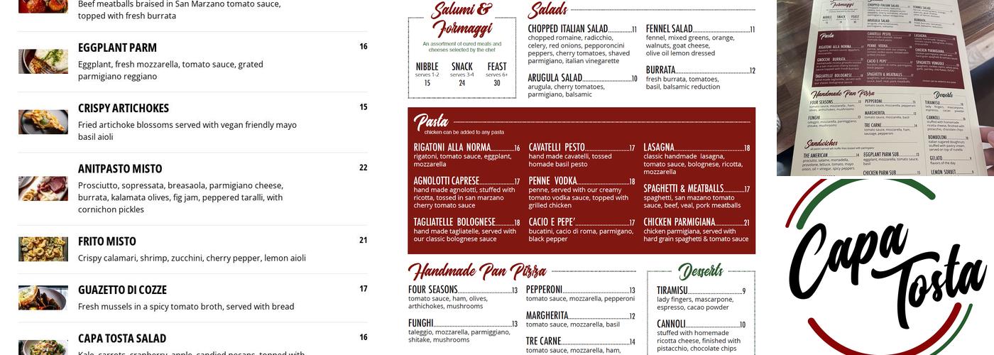 Capa Tosta Menu