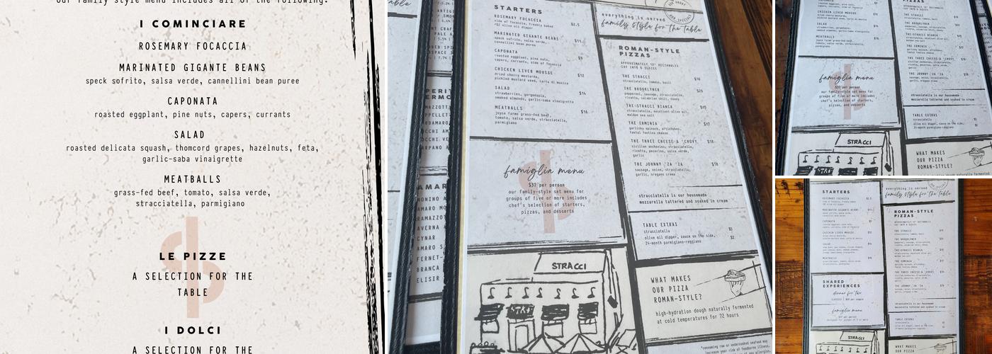 Stracci Pizza Menu