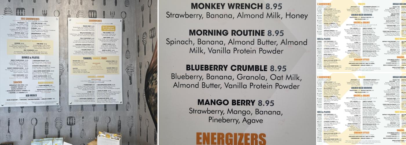CRACK'D Kitchen & Coffee Menu