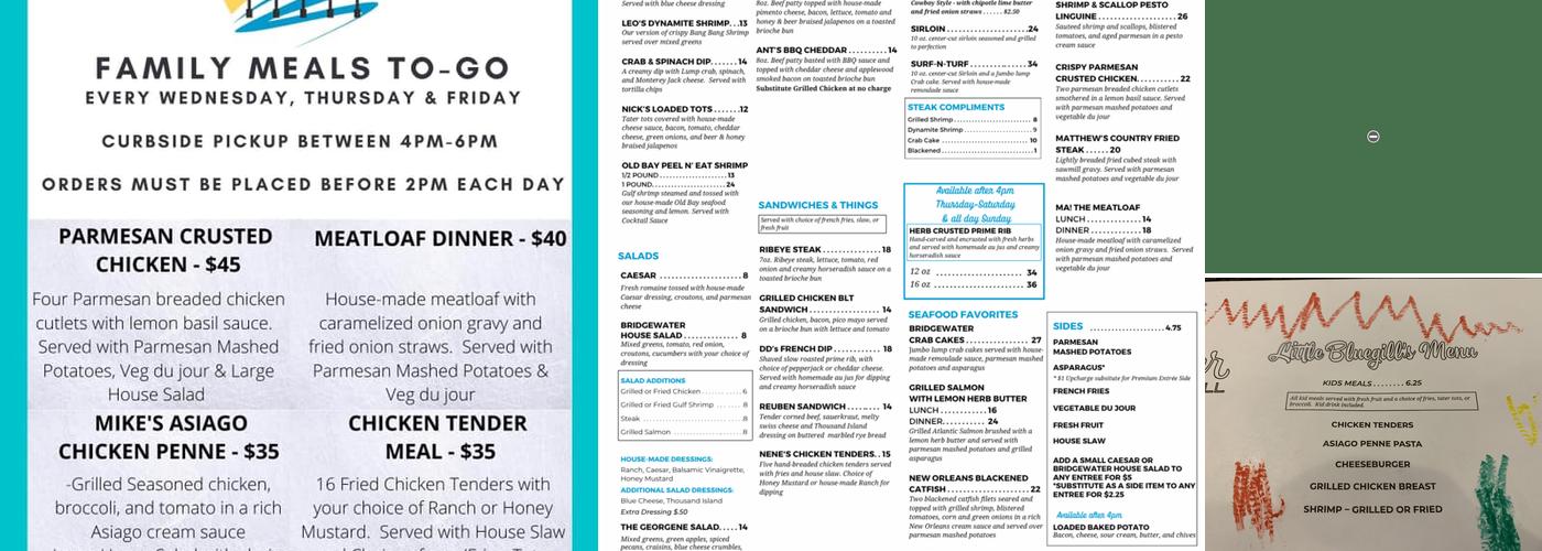 Bridgewater Bar & Grill Menu