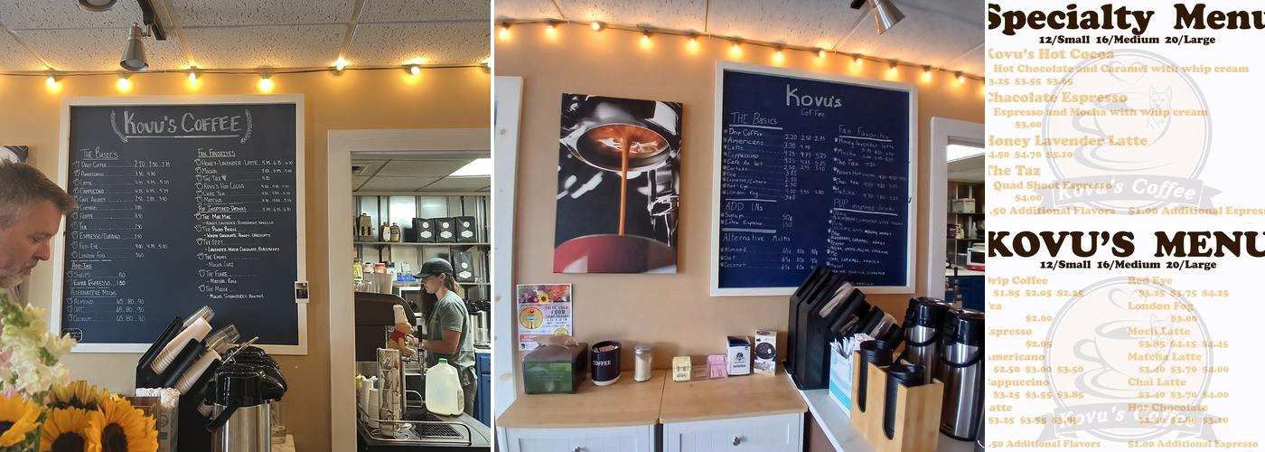 Kovu's Coffee Menu