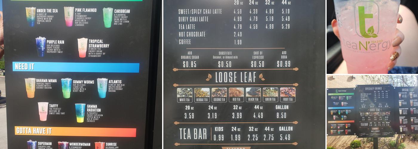 Tea2Go Menu