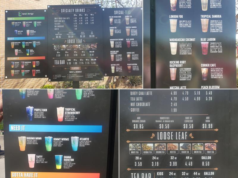 Tea2Go Menu