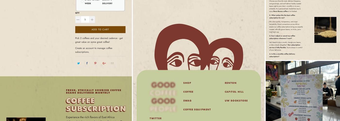 Boon Boona Coffee Menu