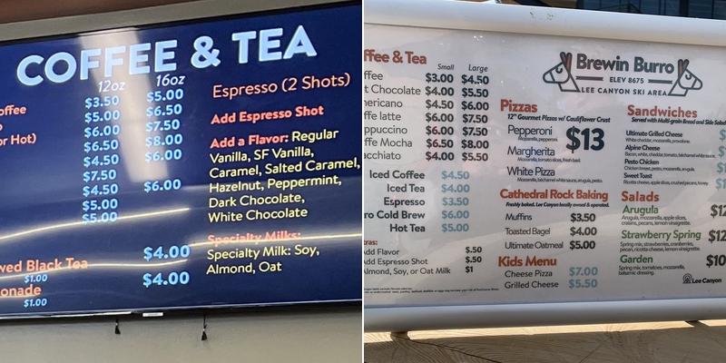 The Brewin' Burro Menu