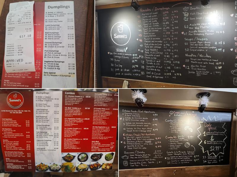 Sammi's Menu