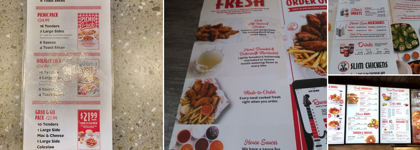 Slim Chickens Menu