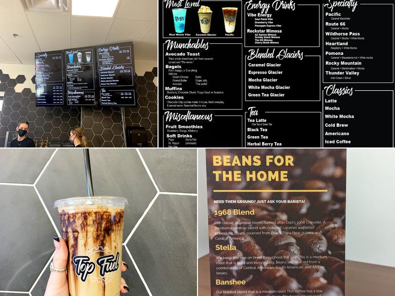 Top Fuel Espresso Menu