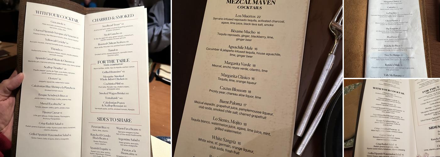 Renata's Hearth Menu