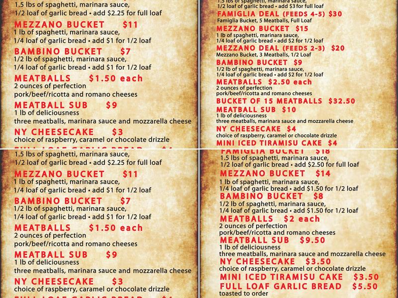 By the Bucket Ahwatukee Menu