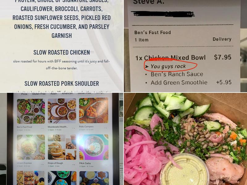 Ben's Fast Food Menu