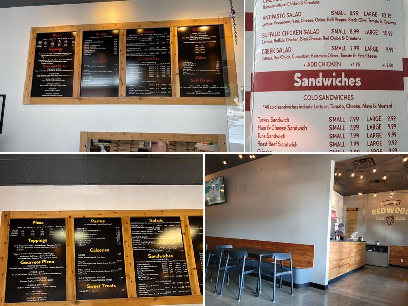 Redwood Pizza and Wings Menu