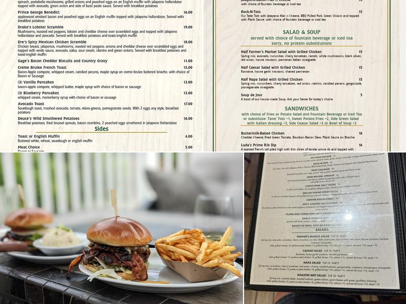 Plank Craft Kitchen + Bar Menu