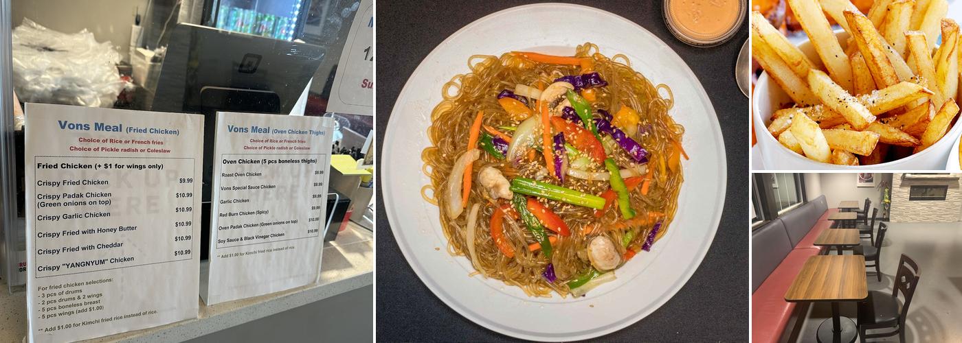 Vons Chicken Carmichael Menu