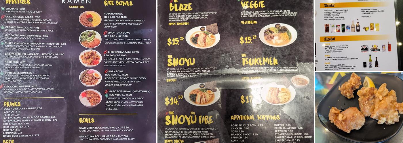 Silverlake Ramen Menu