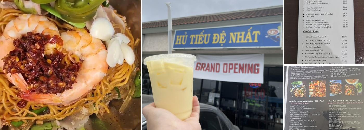 Hu Tieu De Nhat Menu